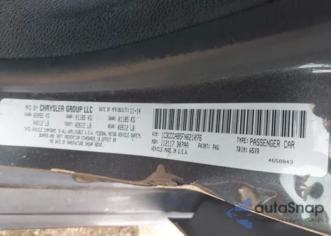 2015 Chrysler 200 Limited from USA, damaged, VIN 1C3CCCAB5FN621076